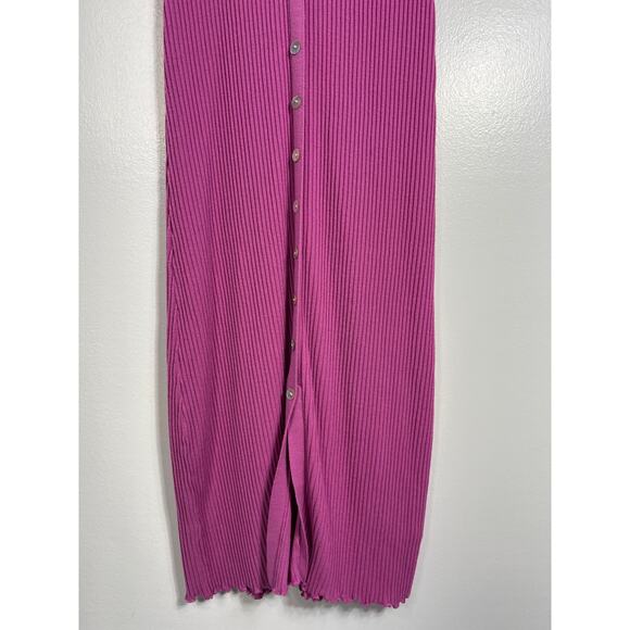 Frnch Paris Lydia Ribbed Dress Purple Pink Women's M - Picture 5 of 14